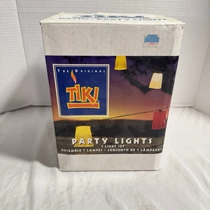 Molde soplado de plástico vintage para patio RV fiesta luces Tiki originales cadena probada/funciona - Imagen 1 de 4