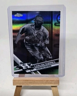 Carlos Correa 2017 Topps Chrome #112 Negative Refractor - Image 1 of 2
