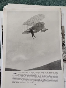 El17 Ephemera Reprint Picture 1896 Otto Lilienthal Gliding - Foto 1 di 1