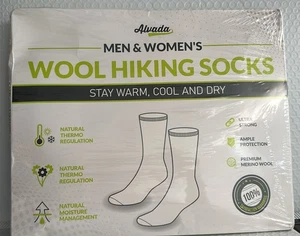 Calcetines de senderismo de lana marca Alvada Merino para hombre y mujer (talla M/L) 3 pares - Imagen 1 de 2