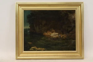 Bucht bei Sturmstimmung Ölgemälde unsigniert 19./20.Jhd  (BM1154) - Bild 1 von 12