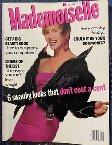 Excellent 80s Vintage Mademoiselle Magazine, December 1988, 80s Fashion, Styles - Picture 1 of 20