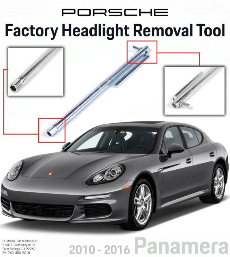 Porsche Panamera 2010-2016 herramienta de extracción de faros OEM de fábrica 95572113501 Foto 1 de 4