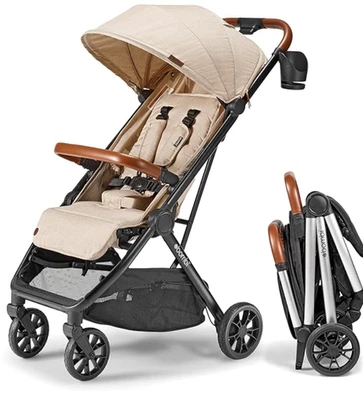 Bombi Bēbee V2 Lightweight Baby Stroller - Premium Vegan Leather, One-Hand Fold, - Image 1 of 3