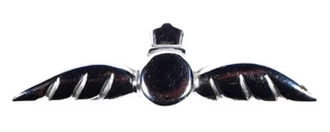World War Two Unusual Royal Air Force RAF Chrome Metal Sweetheart Brooch Badge - Picture 1 of 2