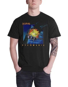Camiseta Def Leppard Pyromania Álbum Cubierta Nueva Oficial Para Hombre Negra - Imagen 1 de 4