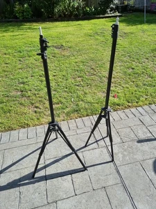 2 Used Tripods Sound Video Studio Light Stands Photography Music T3 - Picture 1 of 12