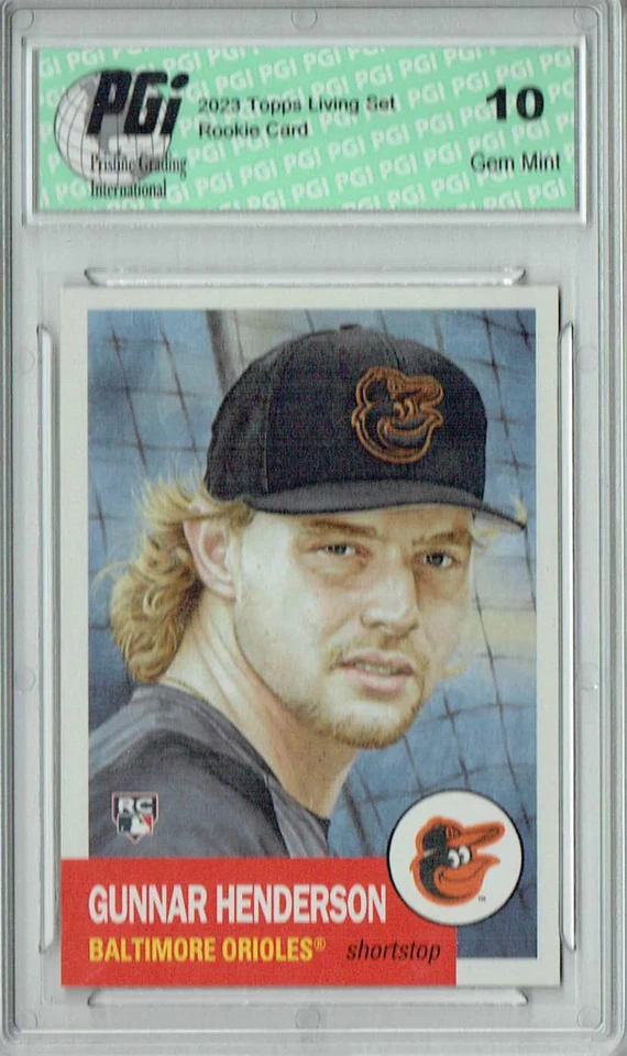 Gunnar Henderson 2023 Topps Living Set #620 Baltimore Orioles Rookie Card PGI 10 - Image 1 of 1