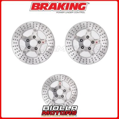 KIT DISCHI FRENO BRAKING HARLEY DAVIDSON FXDX DYNA SUPER GLIDE T-SPORT 1450 2000 Foto 1 de 4