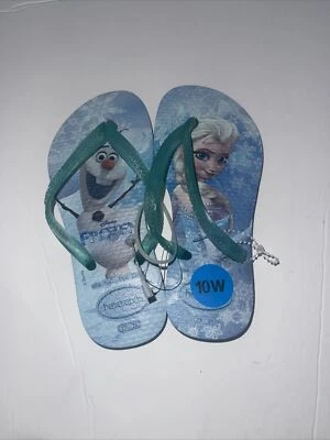 Chanclas Havaianas Disney Frozen Olaf & Elsa para niños pequeños talla 10C Foto 1 de 4
