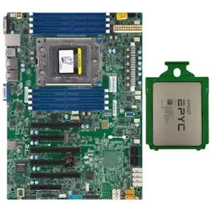 Supermicro H11SSL-i SP3 Motherboard + AMD EPYC 7F32 3.7GHz CPU Processor Combos - Picture 1 of 3
