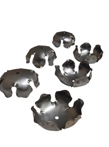 Decorative Steel Lotus Flower Fence Ornaments, 2-1/4 inch, Pack of 6 - Picture 1 of 2