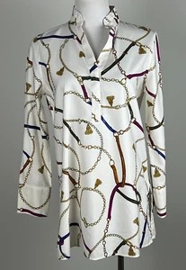 *NWT* CHICO'S L/S 'No Iron Chic Stretch Tunic - Gilded Bridle' - .5 (6) Cream - Picture 1 of 8