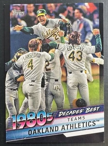 Oakland Athletics 2020 Topps /299 noir années 1980 décennies meilleur #DB-52 série 2 SP - Photo 1 sur 3