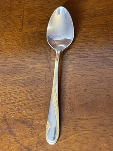 Gorham GOLDEN SWIRL Stainless Japan Small Spoon Gold Accent Silverware Flatware - Picture 1 of 2