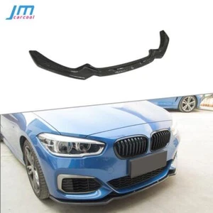 For BMW F20 M-Sport 16-18 Front Bumper Lip Spoiler Splitters Spoler Carbon Fiber - Picture 1 of 5