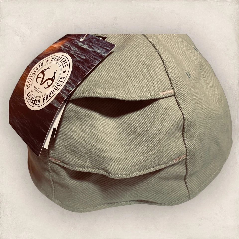 RealTree Fishing Beige Gray Womens Ponytail Hat Stretch Fit Baseball Cap.