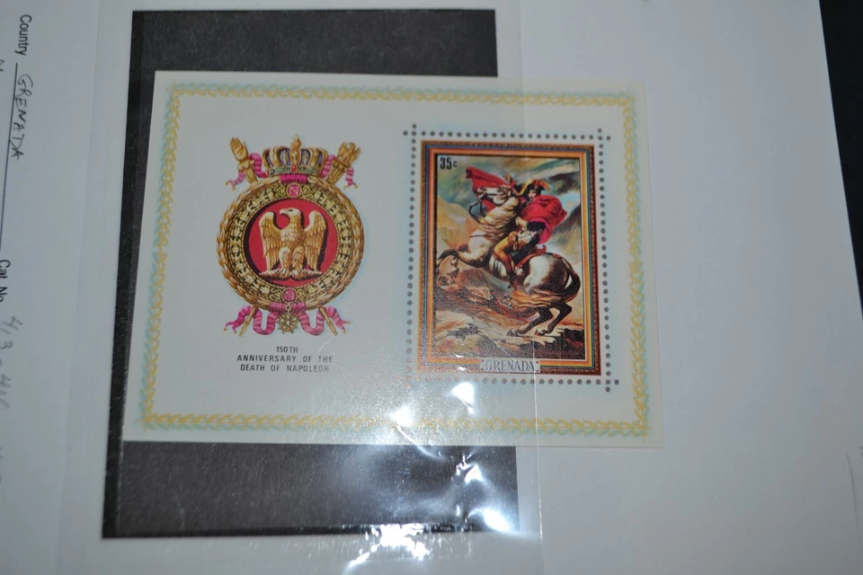 JUEGO DE 1 HOJA DE RECUERDO GRANADA SCOTT #415A NAPOLEÓN CRUZANDO LOS ALPES MNH Foto 1 de 1