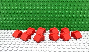 Lego 10 Red 2x2 regular slopes brick block NEW - Picture 1 of 1