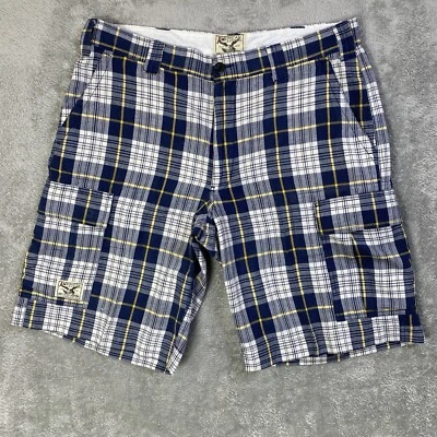 American Living Shorts Men Sz 36 Plaid Cargo 100% Cotton Ralph Lauren Golf Beach - Image 1 of 4