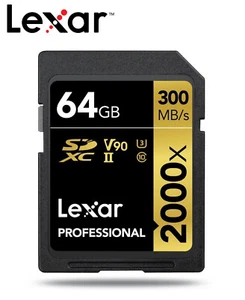 Lexar SDXC Professional 2000X UHS-II U3 V90 - 64GB Memory Card - Picture 1 of 8