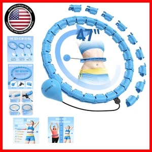 Durable 47 Inch Exercise Hoop for Adults - Adjustable & Weighted for Weight Loss - Picture 1 of 8