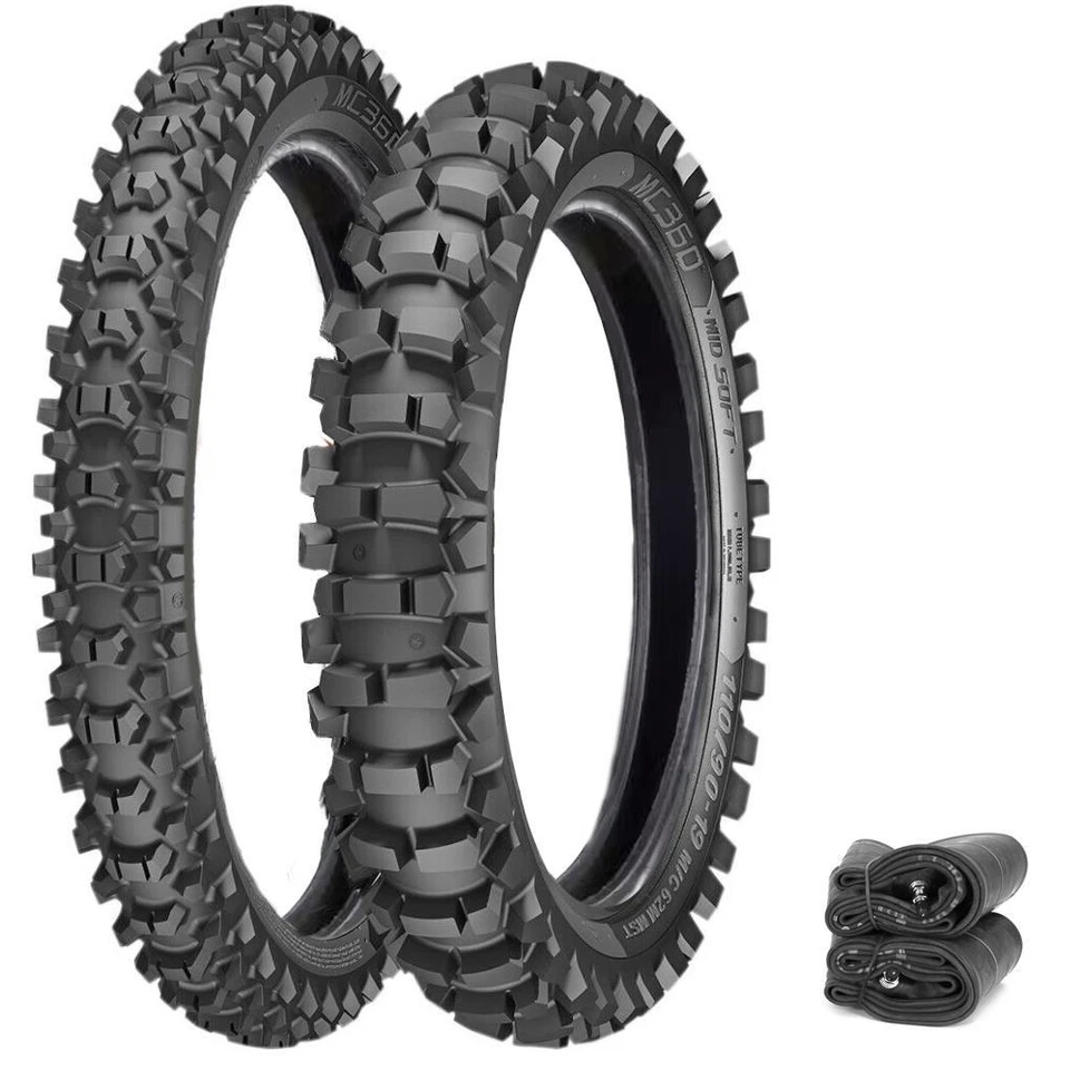 Metzeler MC360 Mid-Soft Tires & Tubes Set Moto Motocross Honda CR125R 95-07 - Image 1 of 1