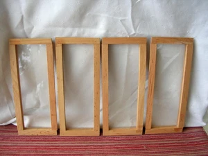 UNBRANDED SLIM NON-WORKING STORE WINDOWS Dollhouse Miniature 1/12 USED LOT OF 4