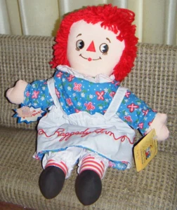 Vintage 1987 RAGGEDY ANN HAND PUPPET DOLL Applause Plush MWT 15" - Picture 1 of 3