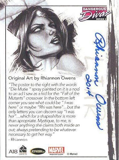 2014 Dangerous Divas 2 Autographed ArtiFEX A18 Mystique Rhiannon Owens Autograph - Image 1 of 1