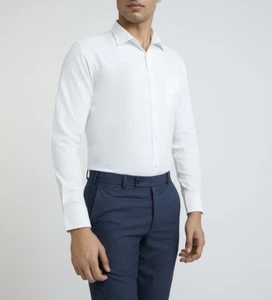 Brand New With Tag Park Avenue Play 100% Cotton White Slim Fit Shirt Men Size42 - Picture 1 of 7