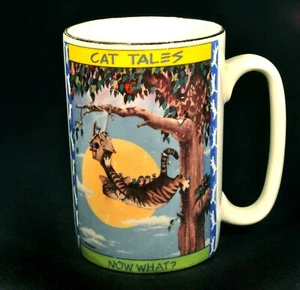 Taza de café Cat Tales 1998 "Now What" de Gary Patterson Cat in Trouble de colección - Imagen 1 de 4