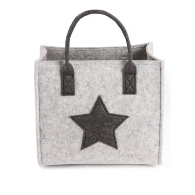 Stern Filz Star Tasche Shopper Bag Fashion Henkeltasche Geschenkbox Einkaufskorb - Bild 1 von 4