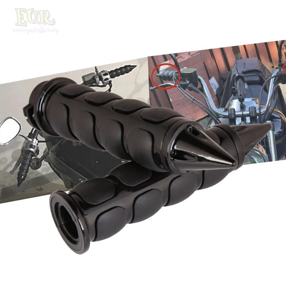 1" 25mm Spike Handlebar Hand Grip Fit for Harley 1970-14 Yamaha Road Star 99-06 - Imagem 1 de 4