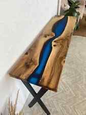 Epoxy Tabletop, Console Table,center Table Epoxy Resin River Table, Natural Wood