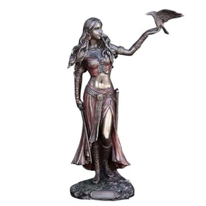 Resin Statues Morrigan The Celtic Goddess Of Battle With Crow & Sword Statue new - Picture 1 of 8