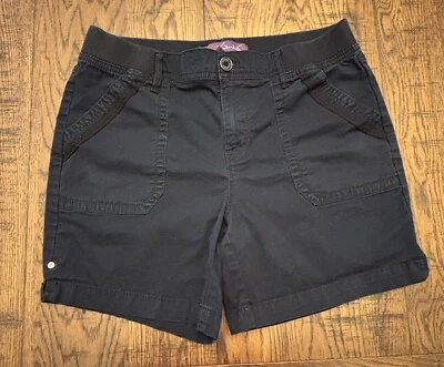 Pantalones cortos para mujer Gloria Vanderbilt cintura elástica azul marino - talla 6 Foto 1 de 4
