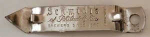 Vintage Schmidt's of Philadelphia Ecko Beer Bottle Cap Opener Stainless Steel - Picture 1 of 6