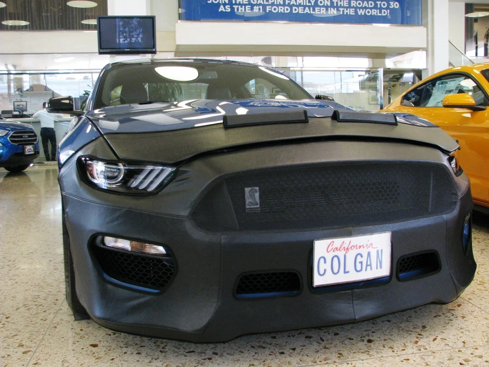 Sujetador con máscara frontal Colgan 2 piezas para Ford Mustang GT350 2015-2020 sin licencia gratuita Foto 1 de 1