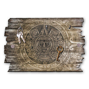 Aztekenschatz Schlüsselbrett Hakenleiste Landhaus Shabby chic aus Holz 30x20cm