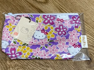 Hello Kitty Sakura Cherry Blossoms Pouch Purple from JAPAN - Picture 1 of 4