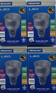 4 LED GU10 Par16 74mm lunghezza 4,3W = 50W 460lm dimmerabile Megaman 4000k bianco freddo - Foto 1 di 9