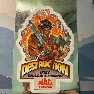 Mac Tools Vintage 1990 Toolbox Sticker Decal Vengeance If You Touch My Mac Tools - Bild 1 von 4