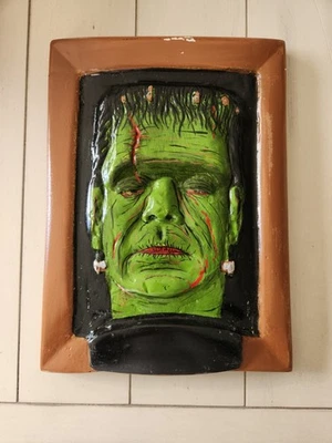 1980's Aurora Master Monster Maker Contest Frankenstein Plaster Plaque Kit - Image 1 of 4