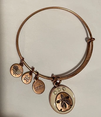 Alex and Ani Sand Dollar Bracelet Swarovski Crystals Bangle 'Serendipity" - Image 1 of 4