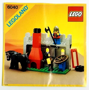 Lego Castle Set 6040: Knights Blacksmith Shop 100% Completo con Instrucciones 1984 - Imagen 1 de 7