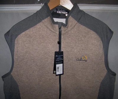 NEW $225 GREYSON Zip Fleece Sweater Vest Jacket GALLOWAY NATIONAL GOLF CLUB XL - Image 1 of 4