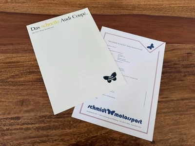 Audi 20V Turbo Quattro Schmidt Motorsport Brochure Rallye S2 MTM Urquattro RS2 - Image 1 of 4