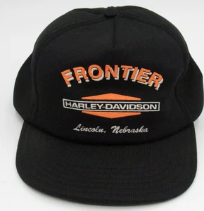 Cappello Berretto Vintage Harley Davidson Frontier Lincoln Nebraska Snapback Nuovo senza etichette - Foto 1 di 8