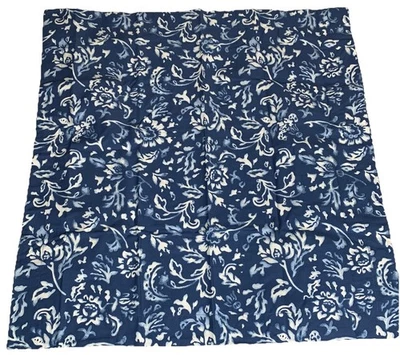 Eddie Bauer Home Pillow Sham Euro Blue Cream Floral 100% Cotton Made USA 30x30 - Image 1 of 4